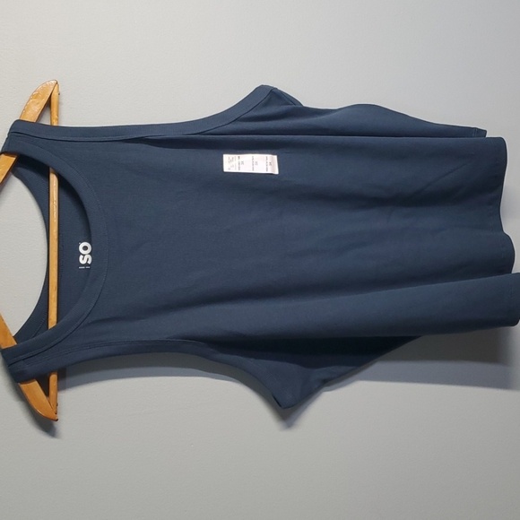 SO top women's size 3X blue high neck tank top - Picture 2 of 7